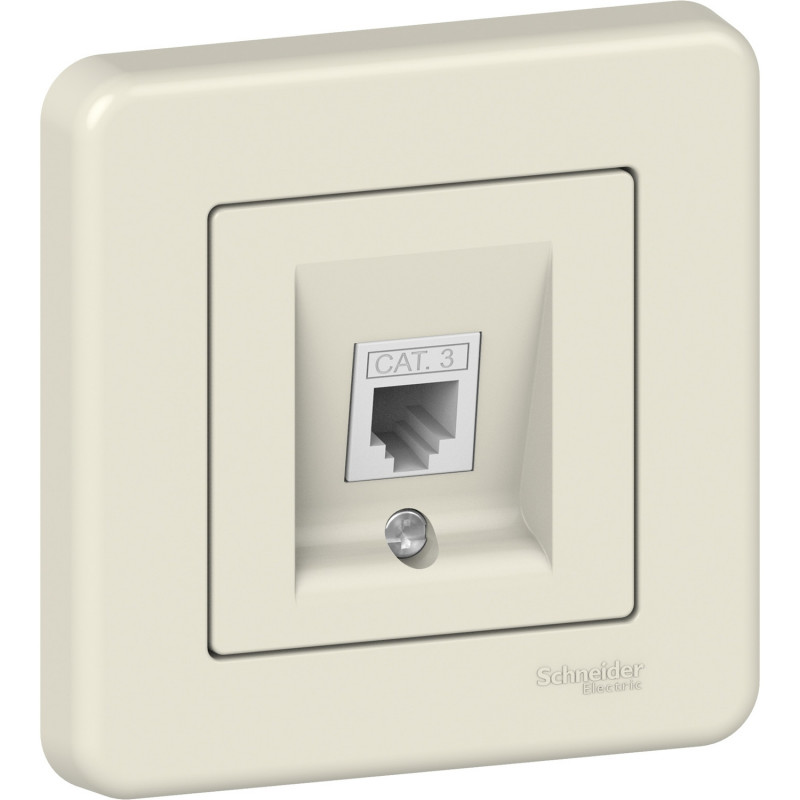 Розетка телефонная Schneider Electric Leona 4 контакта пластик крем LNA4100123