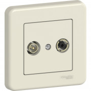 Розетка TV/R оконечная Schneider Electric Leona пластик крем LNA3300123