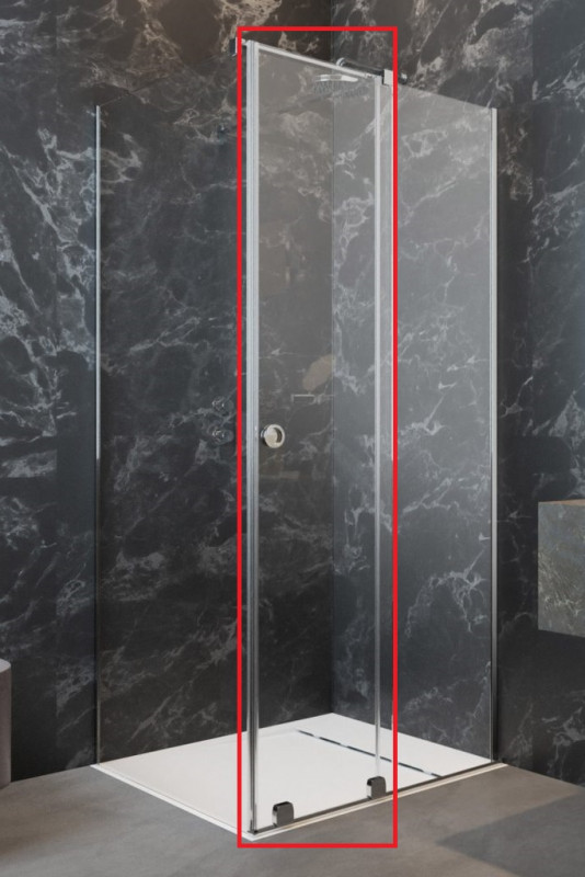 Створення душових дверей Radaway Furo KDJ RH 44.2х200 см розсувна права хром/прозоре скло 10104442-01-01RU