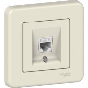 Компьютерная розетка Schneider Electric Leona RJ45 кат6 пластик крем LNA4700123
