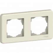 Рамка 2-постовая Schneider Electric Leona горизонтальная пластик крем LNA5800223