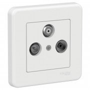 Розетка TV/R/SAT проходная Schneider Electric Leona пластик белый LNA3500221