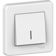 Вимикач Schneider Electric Leona 1-клавішний з підсвічуванням білий LNA1400321