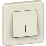 Вимикач Schneider Electric Leona кнопковий з підсвічуванням крем LNA1600323