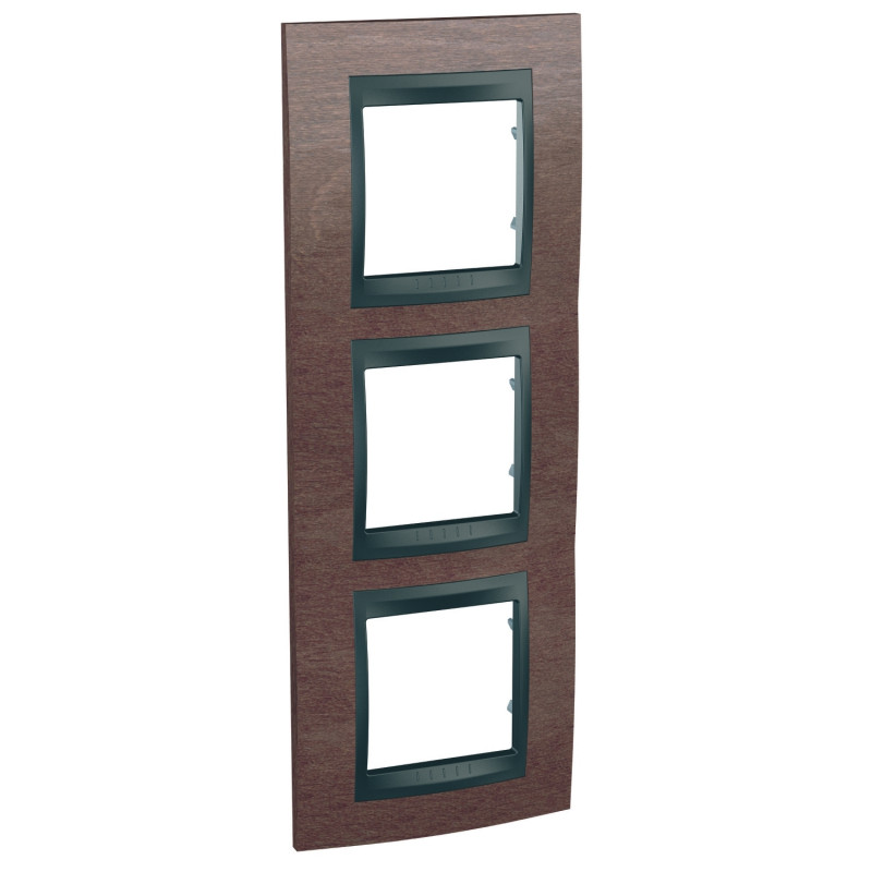Рамка 3-постовая Schneider Electric Unica Top вертикальная табак/графит MGU66.006V.2M4