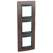 Рамка 3-постовая Schneider Electric Unica Top вертикальная табак/графит MGU66.006V.2M4