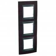 Рамка 3-постовая Schneider Electric Unica Top вертикальная венге/графит MGU66.006V.2M3