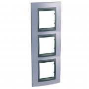 Рамка 3-постовая Schneider Electric Unica Top вертикальная голубой берилл/графит MGU66.006V.298