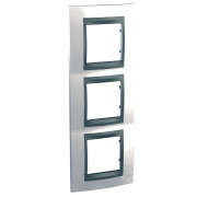 Рамка 3-постова Schneider Electric Unica Top вертикальна білий/графіт MGU66.006V.292