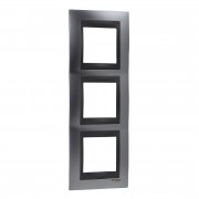 Рамка 3-постовая Schneider Electric Unica Top вертикальная хром матовый/графит MGU66.006V.238