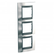 Рамка 3-постовая Schneider Electric Unica Top вертикальная хром блестящий/графит MGU66.006V.210