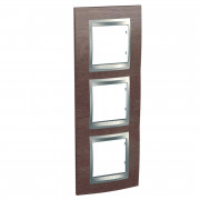 Рамка 3-постовая Schneider Electric Unica Top вертикальная табак/алюминий MGU66.006V.0M4