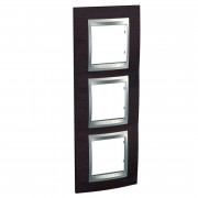 Рамка 3-постовая Schneider Electric Unica Top вертикальная венге/алюминий MGU66.006V.0M3