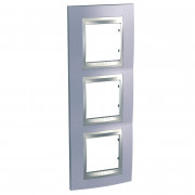 Рамка 3-постова Schneider Electric Unica Top вертикальна блакитний берил/алюміній MGU66.006V.098