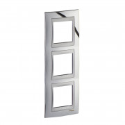 Рамка 3-постовая Schneider Electric Unica Top вертикальная хром блестящий/алюминий MGU66.006V.010