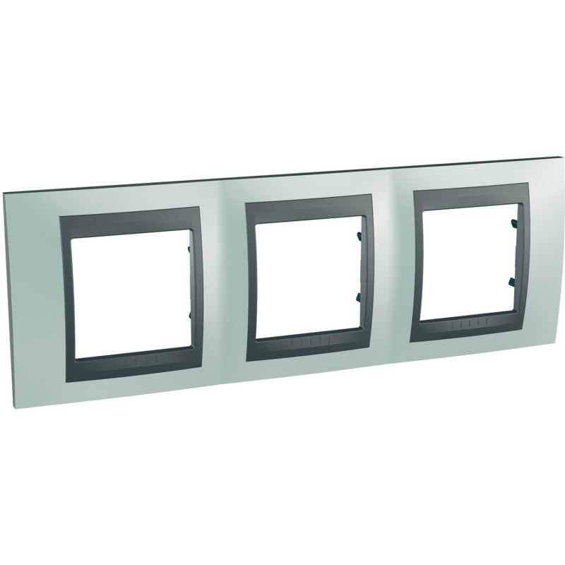 Рамка 3-постова Schneider Electric Unica Top смарагдовий/графіт MGU66.006.294