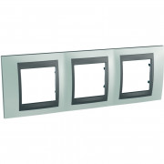 Рамка 3-постовая Schneider Electric Unica Top изумрудный/графит MGU66.006.294