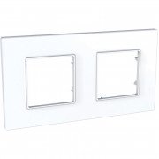 Рамка 2-постовая Schneider Electric Unica Quadro белый MGU2.704.18
