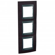 Рамка 3-постовая Schneider Electric Unica Top вертикальная венге/графит MGU66.006V.2M3