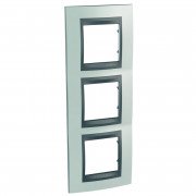 Рамка 3-постовая Schneider Electric Unica Top вертикальная изумрудный/графит MGU66.006V.294