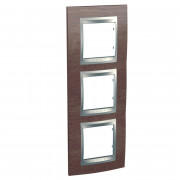 Рамка 3-постовая Schneider Electric Unica Top вертикальная табак/алюминий MGU66.006V.0M4