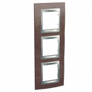Рамка 3-постовая Schneider Electric Unica Top вертикальная табак/алюминий MGU66.006V.0M4