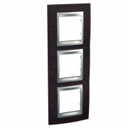 Рамка 3-постова Schneider Electric Unica Top вертикальна венге/алюміній MGU66.006V.0M3