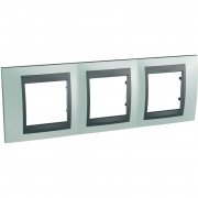 Рамка 3-постовая Schneider Electric Unica Top изумрудный/графит MGU66.006.294