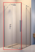 Душові двері з пристінком (ліва частина кабіни) Radaway Furo KDD 100х200 см розсувна хром/прозоре скло 10105100-01-01L