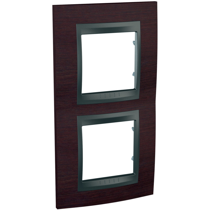 Рамка 2-постова Schneider Electric Unica Top вертикальна венге/графіт MGU66.004V.2M3