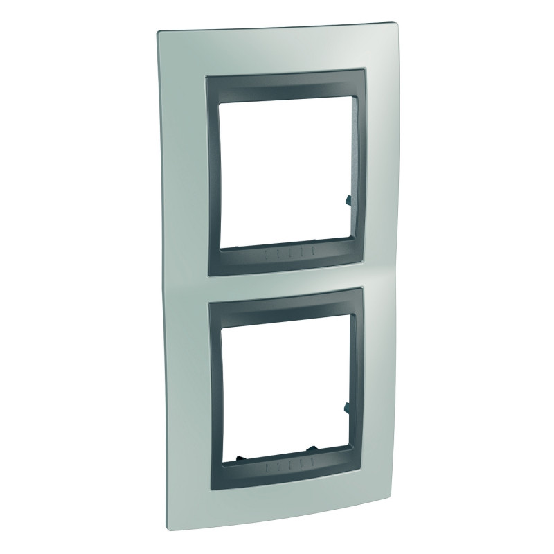 Рамка 2-постова Schneider Electric Unica Top вертикальна смарагдовий/графіт MGU66.004V.294