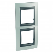 Рамка 2-постовая Schneider Electric Unica Top вертикальная изумрудный/графит MGU66.004V.294