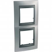 Рамка 2-постовая Schneider Electric Unica Top вертикальная хром матовый/графит MGU66.004V.238