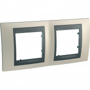 Рамка 2-постовая Schneider Electric Unica Top титановый/графит MGU66.004.295