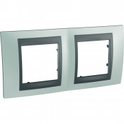 Рамка 2-постовая Schneider Electric Unica Top изумрудный/графит MGU66.004.294
