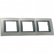 Рамка 3-постовая Schneider Electric Unica Top никель матовый/графит MGU66.006.239