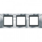 Рамка 3-постовая Schneider Electric Unica Top хром блестящий/графит MGU66.006.210