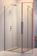 Душові двері з пристінком (права частина кабіни) Radaway Furo KDD 90х200 см розсувна хром/прозоре скло 10105090-01-01R