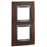 Рамка 2-постовая Schneider Electric Unica Top вертикальная табак/графит MGU66.004V.2M4