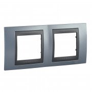 Рамка 2-постовая Schneider Electric Unica Top голубой берилл/графит MGU66.004.298
