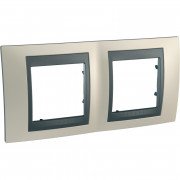 Рамка 2-постова Schneider Electric Unica Top титановий/графіт MGU66.004.295