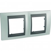 Рамка 2-постовая Schneider Electric Unica Top изумрудный/графит MGU66.004.294