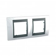 Рамка 2-постова Schneider Electric Unica Top білий/графіт MGU66.004.292