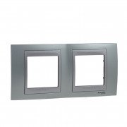 Рамка 2-постова Schneider Electric Unica Top смарагдовий/алюміній MGU66.004.094
