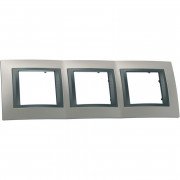 Рамка 3-постовая Schneider Electric Unica Top никель матовый/графит MGU66.006.239