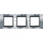 Рамка 3-постовая Schneider Electric Unica Top хром блестящий/графит MGU66.006.210