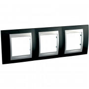 Рамка 3-постова Schneider Electric Unica Top чорний родій/алюміній MGU66.006.093