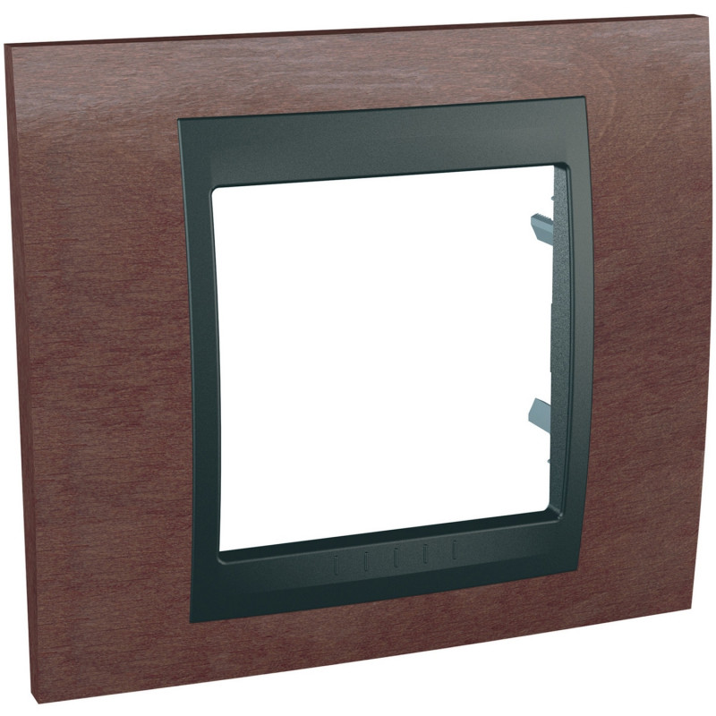 Рамка 1-постовая Schneider Electric Unica Top табак/графит MGU66.002.2M4