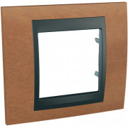 Рамка 1-постовая Schneider Electric Unica Top черешня/графит MGU66.002.2M2