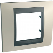 Рамка 1-постовая Schneider Electric Unica Top титановый/графит MGU66.002.295